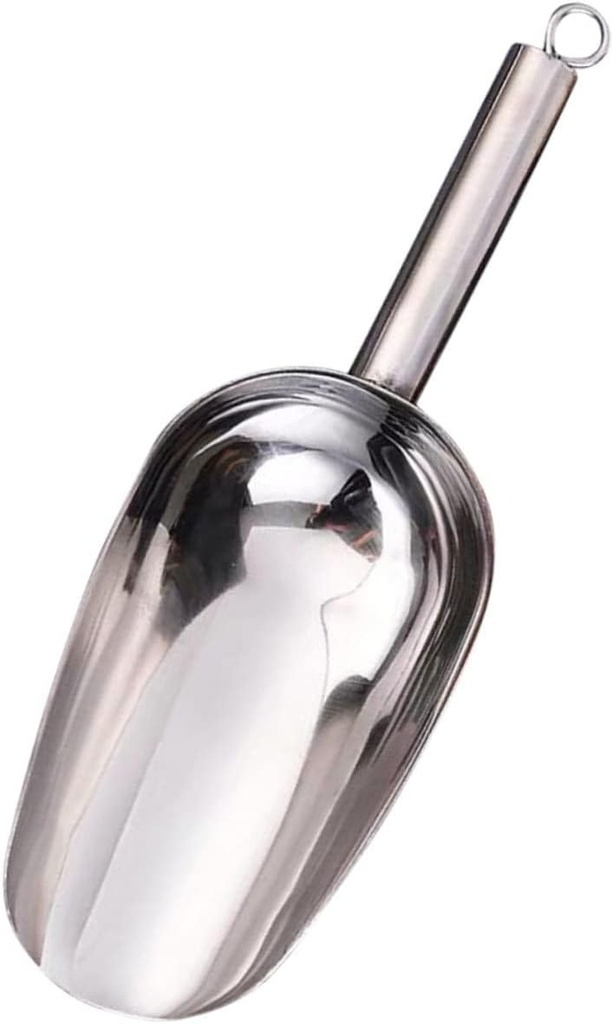 GLEAVI Stainless Steel Ice Scoop Multipurpose Ice Cube Shovel for Kitchen Flour and Grain Storage Sturdy Kitchen Tool for Parties and Events