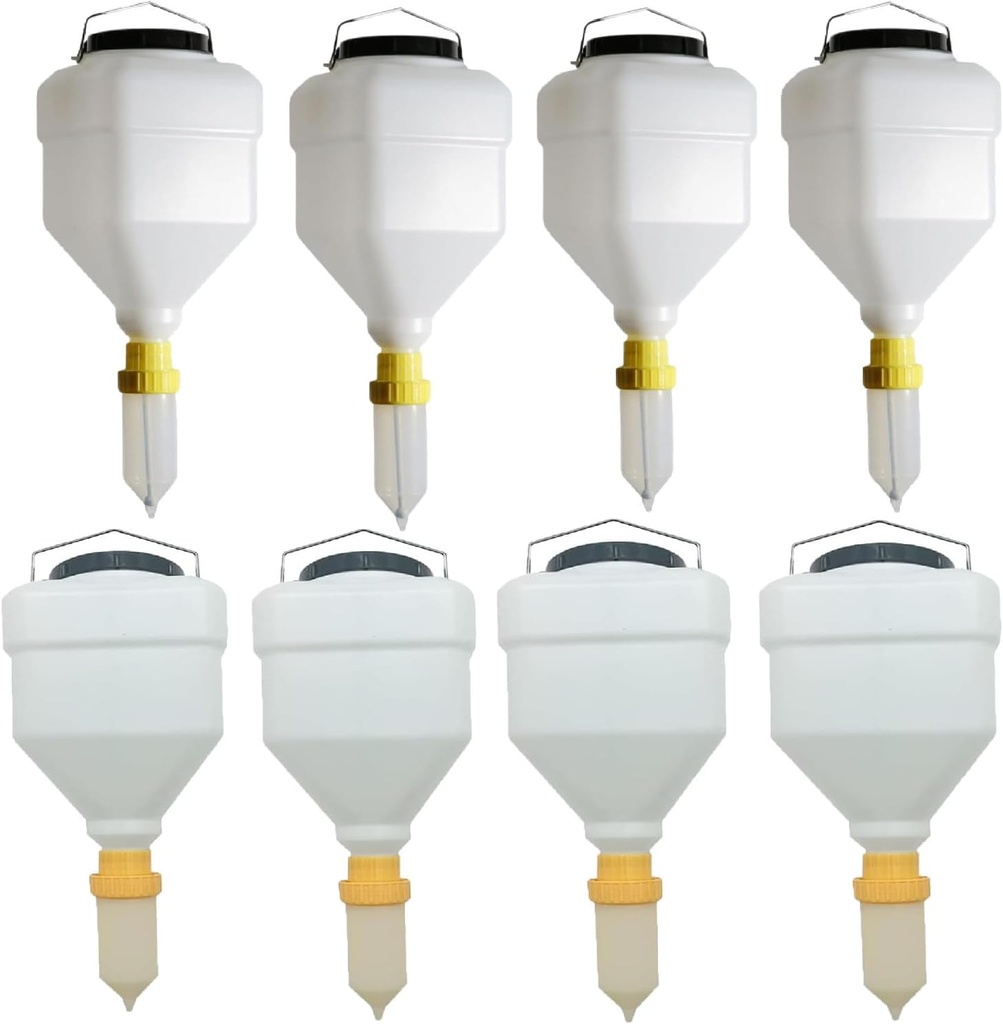 3.5L/5.5L Hanging Sauce Dispenser, Sauce Bottle Ketchup Bottle Squeeze Bottle, Leakproof Ketchup Bottle for Mustard, Salad, Ketchup, Mayonnaise,8items-3.5L