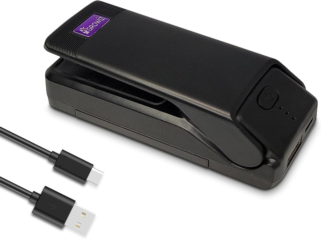 Portable Bag Heat Sealer - Rechargeable, 3 Heat Settings, 1200mAh Battery, Includes Bag Cutter and Teflon Tape