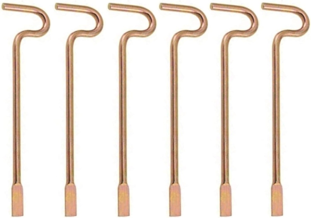 Bedroom/Bathroom Door Steel Emergency Key Pins Compatible with Kwikset Interior Levers and Knobs (6), Gold Color