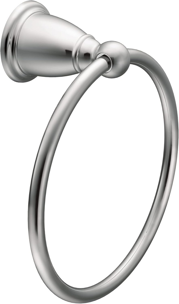 Moen YB2286CH Brantford Collection Traditional Single Post Bathroom Hand Towel Ring, Chrome