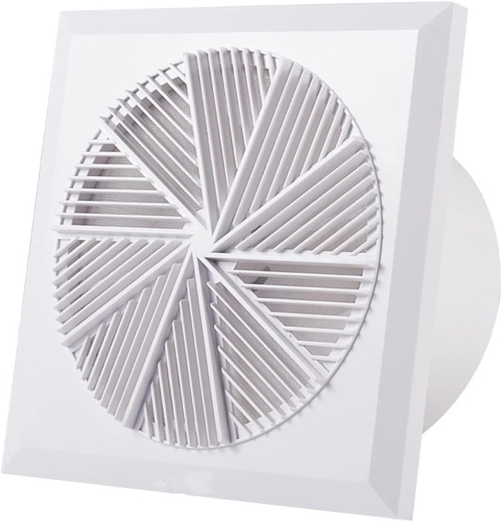 Extraction Fan 4/6/8" Square Extractor Ventilation Fan, Ultra-Thin Window Wall Mount Exhaust Fan, High Speed Quiet Exhaust Air Blower for Bathroom Kitchen Toilet Extractor Vent Fans(8in)