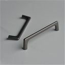 10 Pack 5 Inch(128mm) Hole Center Solid Gunmetal Grey Kitchen Cabinet Handles, Modern Round Edge Ash Kitchen Door Hardware Pull and Knob for Cabinet Drawers Dresser Cupboard Bathroom