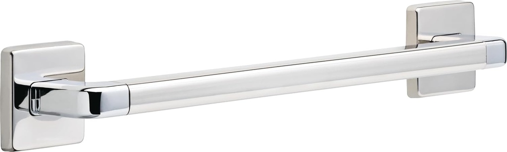 DELTA FAUCET BathSafety: 18" Angular Modern Decorative ADA Grab Bar 41918, Polished Chrome