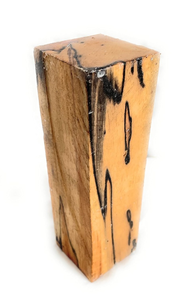 Exotic Black and White Ebony Wood 2"x2"x6" Woodworking Craft Lumber Knife Scales Pool Cues Door Knobs DIY Hobby Craft Projects