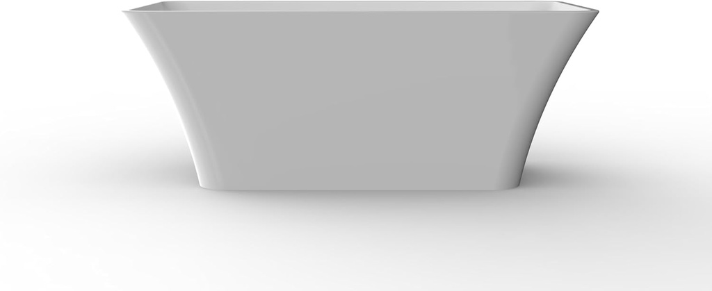 67'' Acrylic Freestanding Bathtub | Soaking Tub with Overflow Drain | Deep Soak Luxury Bathtub for Adults | Modern Standalone Bathtub with Tool-Free Installation Liberty