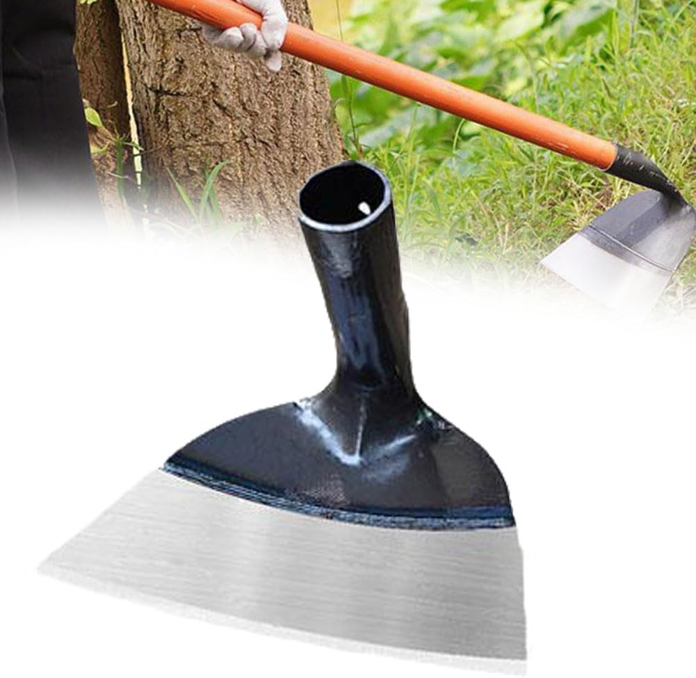 Heavy Duty Gardening Hoe, Steel Weeding Tool with Replaceable Hoe Head, Farming and Agriculture Hand Hoe for Outdoor Use and Soil Loosening (21cm 1PCS)