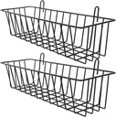 Ciieeo 2pcs Large Wire Hanging Baskets for Grid Wall Storage Versatile Metal Organizers for Kitchen Garage Bathroom Iron Construction Easy to Install