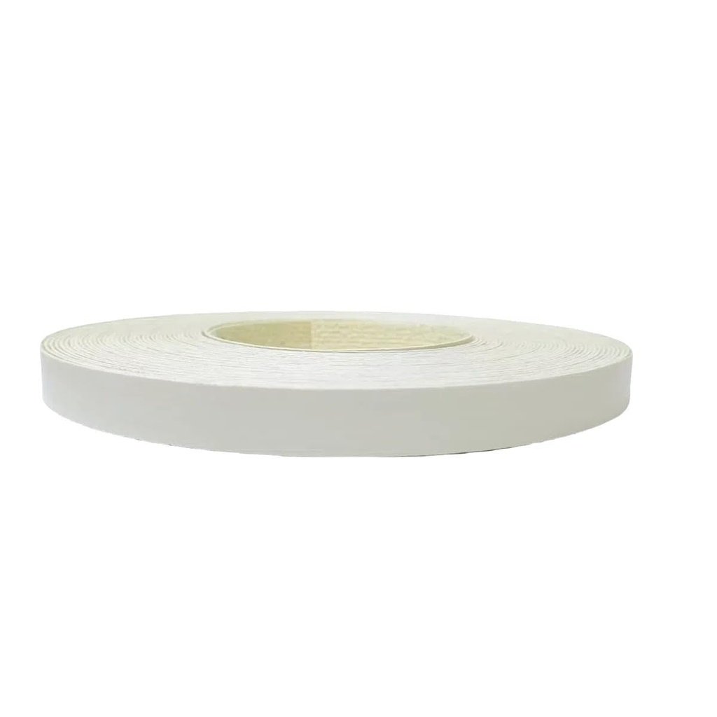 White Edge Banding Not Melamine PVC Tape, 1/2 inch x 50 ft,UV Painted Real Wood Veneer Iron On with Hot Melt Adhesive,Pre-Glued Flexible White Veneer Edging Strip For Furniture Cabinet Plywood
