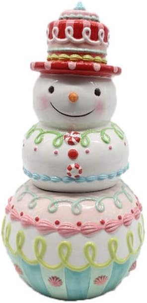 December Diamonds Snowman Cookie Jar Figurine
