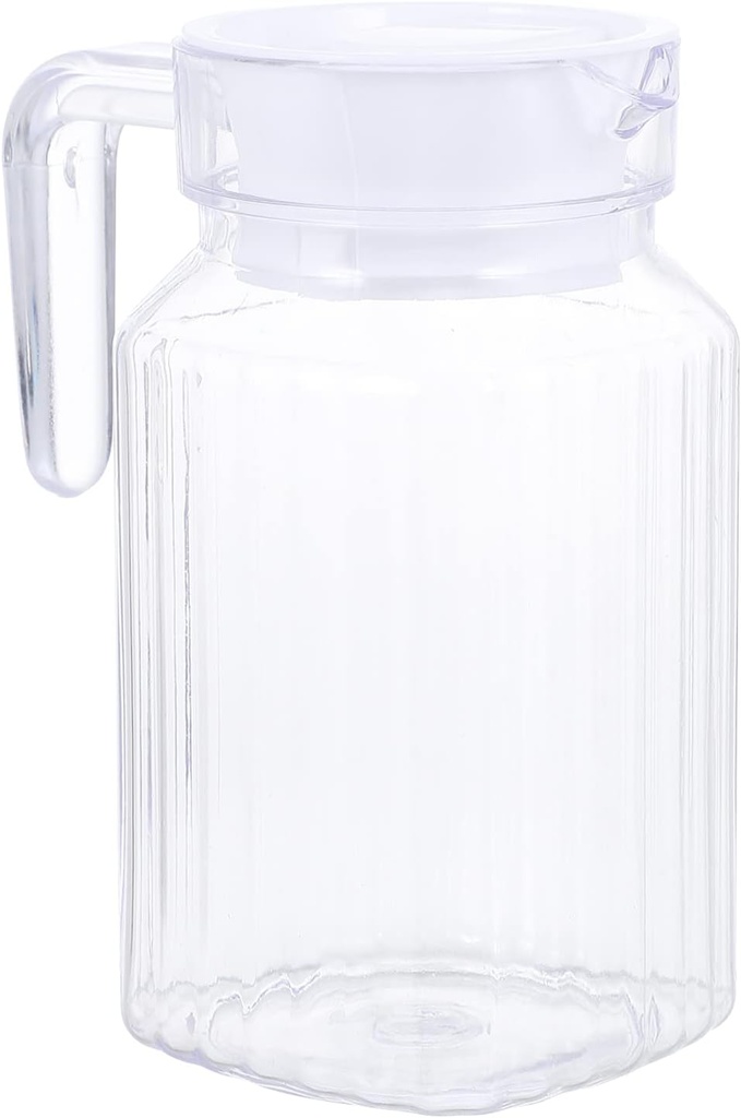 ULTNICE 1pc Glass Pitcher Lid Glass pitcher Heat- resistant Water Jug Hermetic Seal Glass Pitcher, Ice Tea Juice Beverage, Transparent, 15X11.5X7.5CM (IE11051HQSHN540NM4NTIE5U)