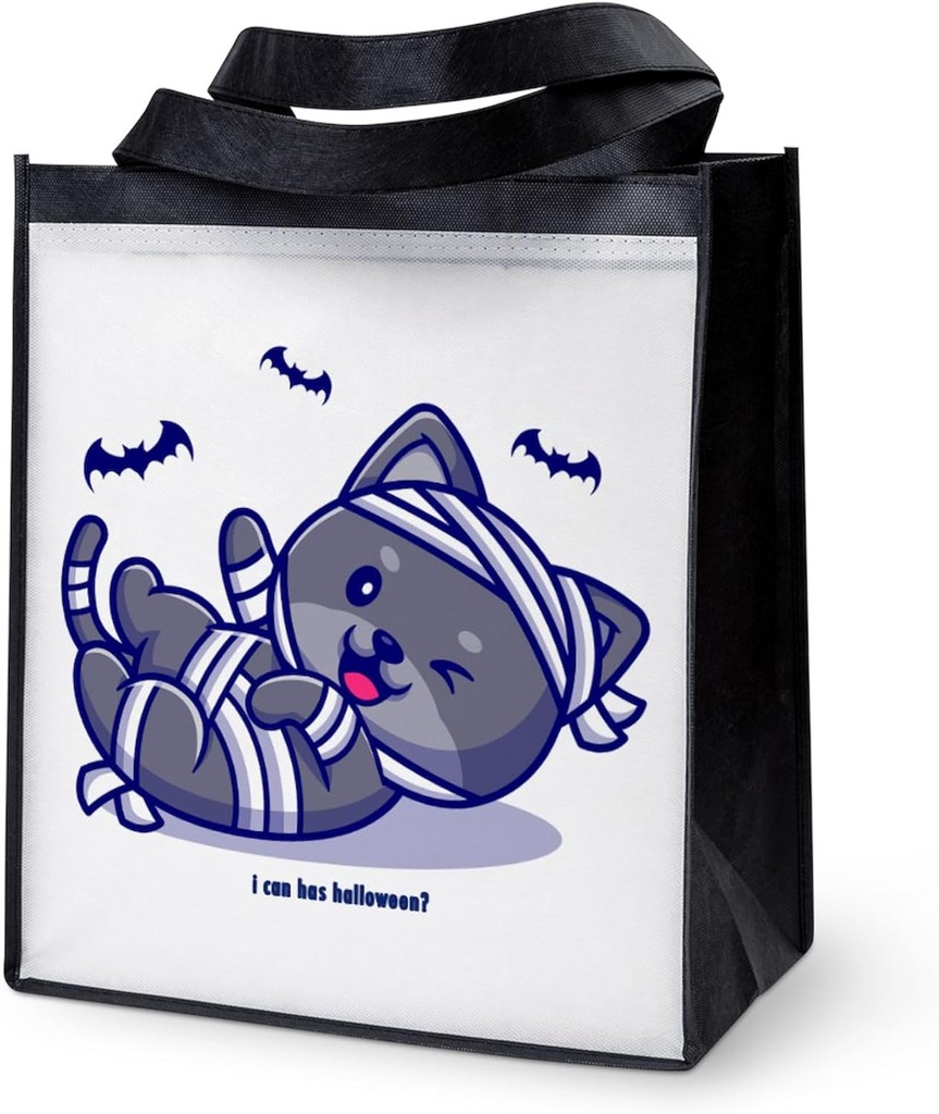 CafePress I Can Has Halloween? Reusable Collapsible Grocery Bag