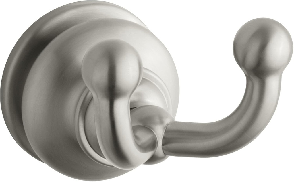 KOHLER K-12153-BN Fairfax Double Robe Hook, Vibrant Brushed Nickel
