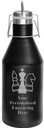 Custom Engraved Chess King Growler, 64 oz Custom Chess Tournament Stainless Steel Growler, Engraving Included Prime