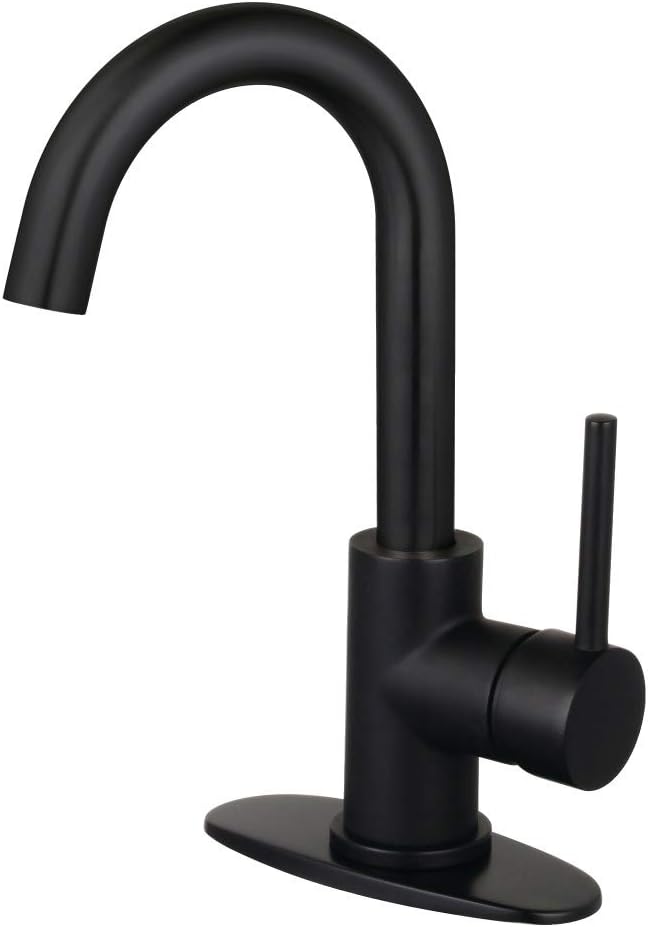 Kingston Brass LS8430DL Concord Bathroom Faucet, Matte Black, 5.88 x 5.13 x 11.19