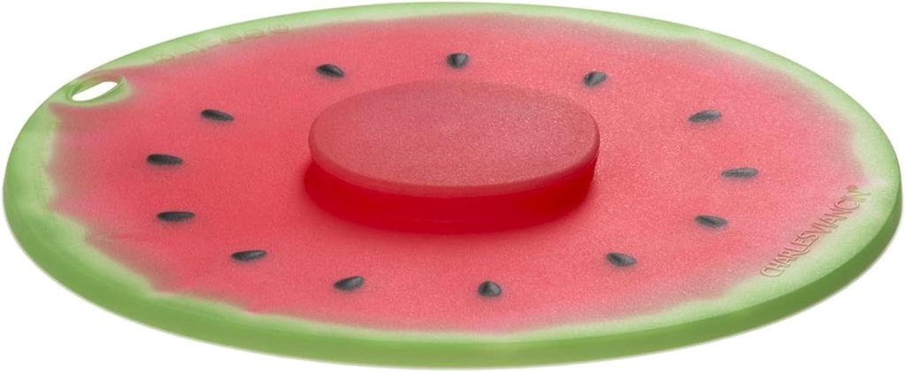 Charles Viancin - Watermelon Silicone Lid for Food Storage and Cooking - 11''/28cm - Airtight Seal on Any Smooth Rim Surface - BPA-Free - Oven, Microwave, Freezer, Stovetop and Dishwasher Safe