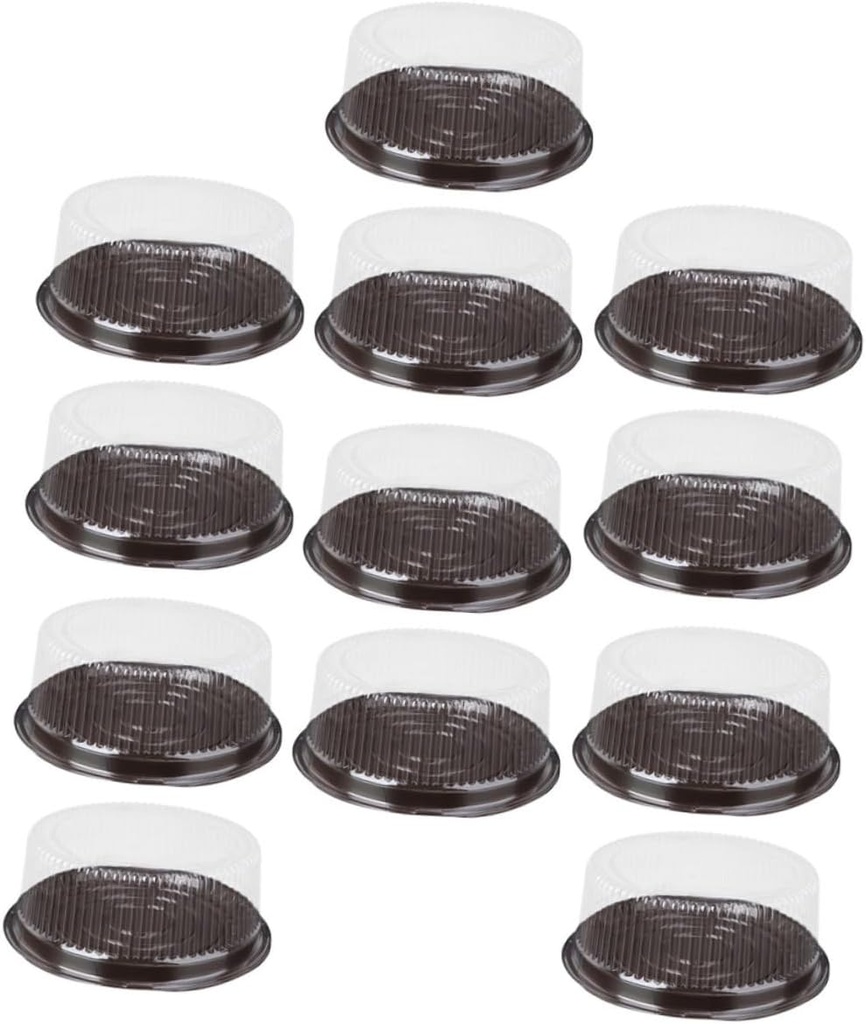 30Pcs Transparent Plastic Cake Boxes Mousse Packing Box Dessert Packing Container for Cakes Cupcakes Muffins and Pastries for Parties and Celebrations