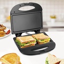 Bene Casa flat grill sandwich maker, Black, cool touch sandwich maker, non-stick, compact, cool touch sandwich maker, flat grid, easy clean, Flat Bread Maker Ideal para Cuban Tostada