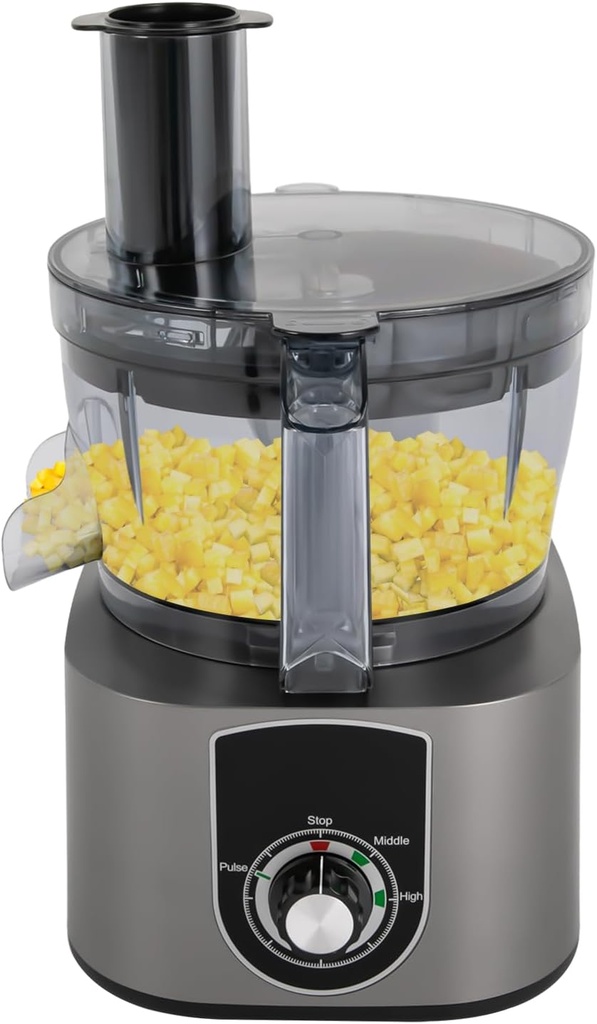 3-in-1 Electric Food Processor - Multifunctional Vegetable and Fruit Dicing Machine with Pure Copper Motor, 7L Capacity, Adjustable Speed, for Chopping, Slicing, and Dicing