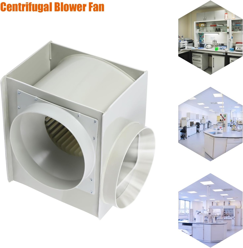 PP250 Centrifugal Fan - 2300m³/h High Speed Extractor Blower, for Fume Hood/Medicine Cabinets (Low Noise, Commercial Grade)