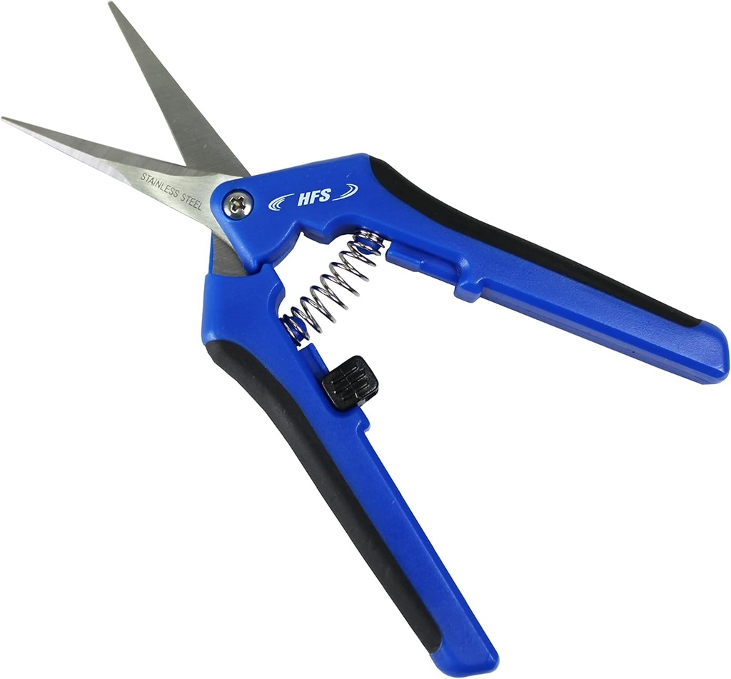 HFS(R) Garden Scissor Pruner Shear Micro-Tip Pruning Snip, Leaf Trimmer Stainless Steel Blade 6.5" (1 PC)