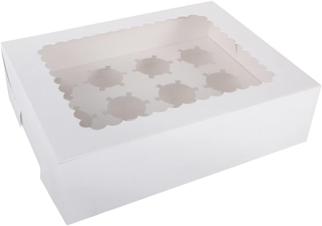 Alipis Portable Cavity Cupcake Box White Container for Muffins and Bakery Desserts Design for Parties and Gatherings