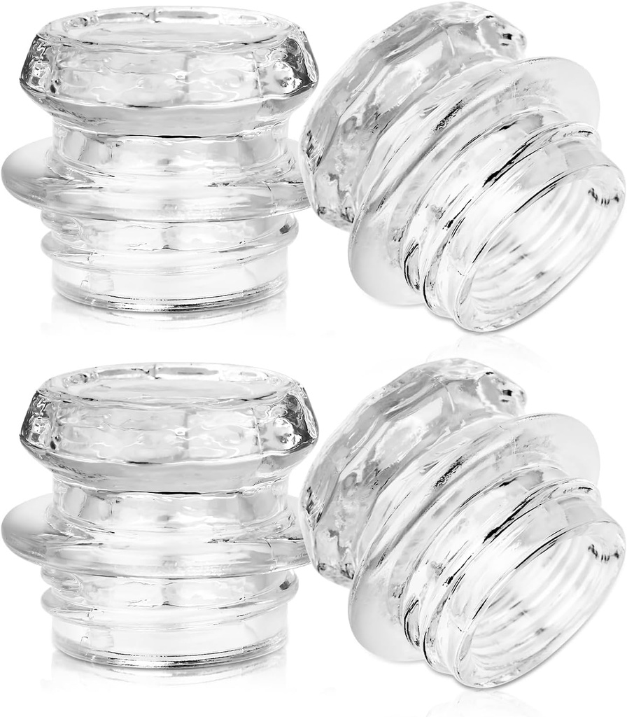 4Pcs Coffee Percolator Glass Top Replacement - Percolator Glass Top Replacement for Coleman Gsi Eurolux Texsport Stansport Percolators and More Percolator Coffee Pot Glass Knob(Transparent)