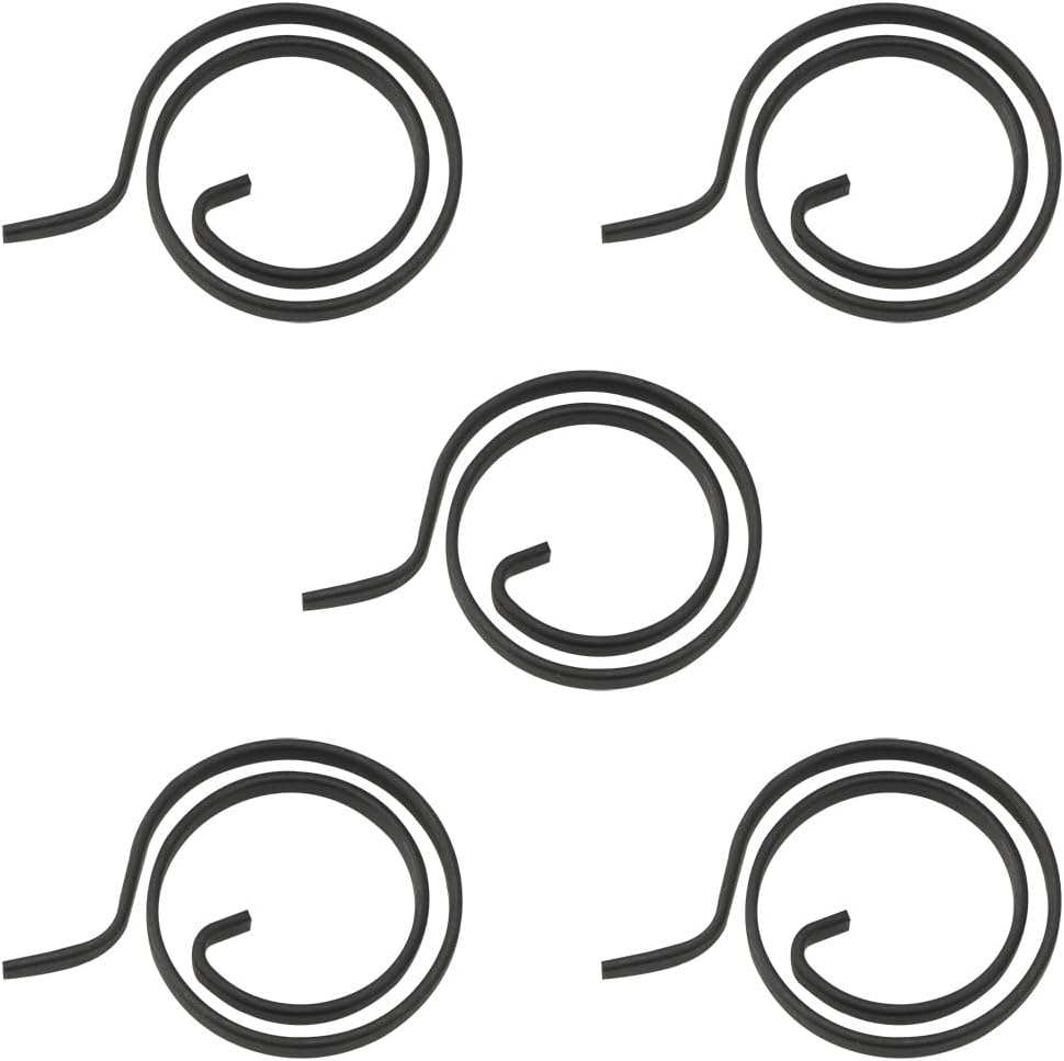 5PCS 20mm ID Black Door Handle Replacement Flat Torsion Coil Stainless Steel Spring Burglar Door Lock Universal Accessory for Repairing Interior Door Handle