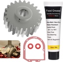 Upgrade Metal Gear W10112253 Worm Gear w/Food Grade Grease and Gasket for Whirlpool KitchenA-id Mixers Replace 4162897 AP4295669 4161531 WPW10112253