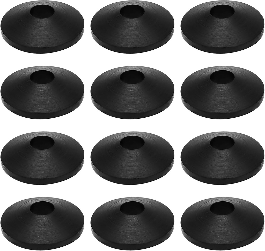 12pcs Toilet Seat Fixed Seals Toilet Seat Rubber Washers Toilet Seat Rubber Fitting Black Fixture Tapered Rubber Gasket Toilet Seat Non Slip Seal
