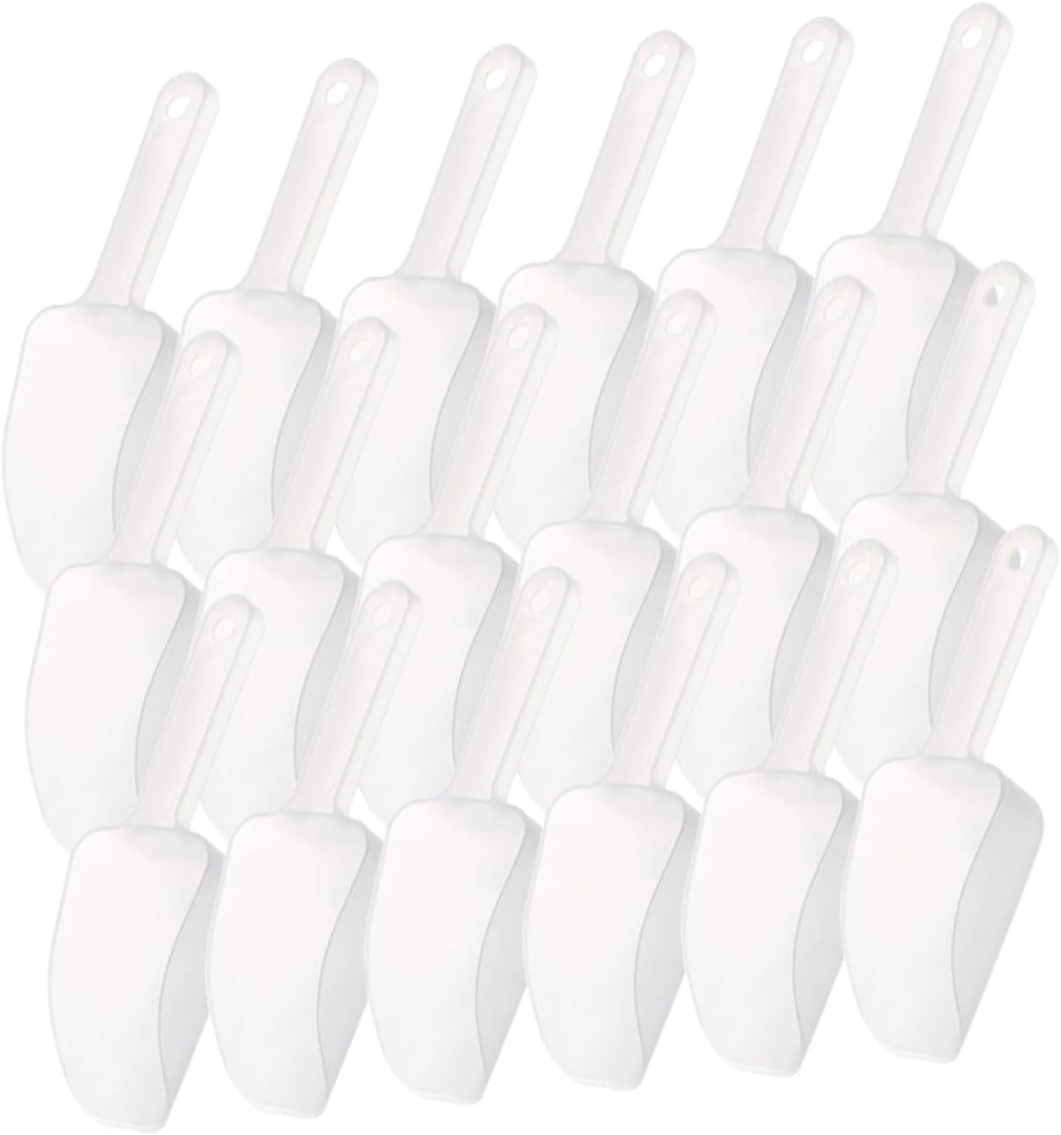 Garneck 20pcs Ice Scoops Multipurpose Ice Shovel for Baking Rice Candy Flour Scoop