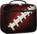 American Football Kids Lunch Box Football Insulated Lunch Bag for Boys Girls Reusable Food Container Tote Cooler Warm Pouch for School Work Office Beach