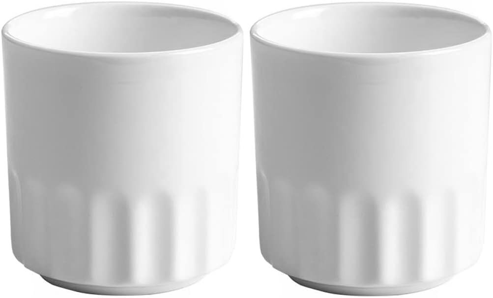 Sizikato 2pcs White China Tea Cup, 5oz Bone China Drinking Cup Coffee Cup