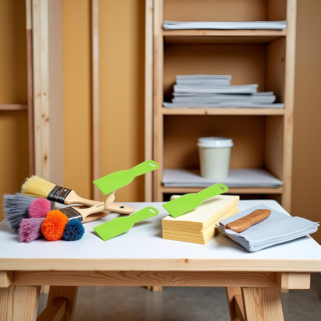 3Pcs Green Putty Scraper 2" Plastic Flexible Putty Knives Spreader for Taping Drywall Wall Painting,Painting Supplies and Tools,Paint, Wall Treatments and Supplies