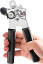 Can Opener Manual, COKORA Can Openers Hand Held with Comfort Anti-Slip Handles, Heavy Duty Stainless Steel Can Opener Smooth Edge and Bottle Openers, Easy Turn Can Openers for Seniors, Kitchen, Black