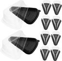 OUNONA 10pcs Cake Box Plastic Sandwich Packaging Lid for Cakes Desserts Cookies and Breads for Bakery Display