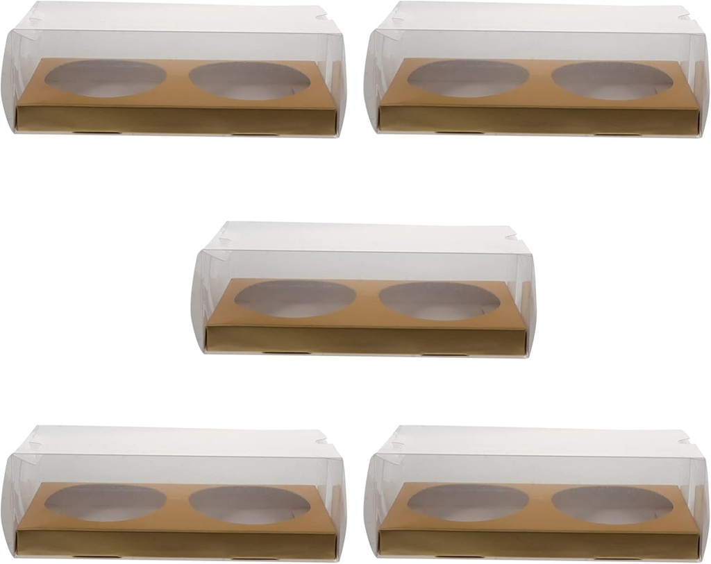 Cabilock 10pcs Transparent Moon Cake Wrapping Boxes for Desserts for Packaging Moon Cakes Yolk and More for Home and Bakery Use