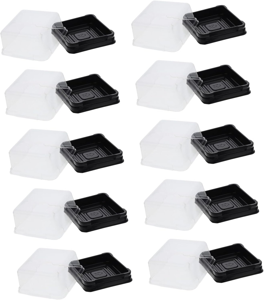 Ciieeo 100Pcs Dessert Holder Moon Cake Boxes Wrapping Packaging Containers for Handmade Pastries Cake Shops Parties