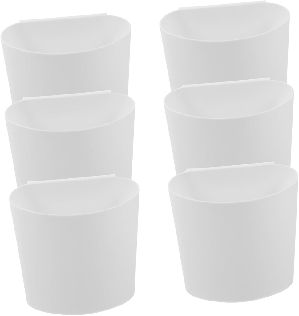 Garneck 6pcs Hanging Storage Buckets Compact Rolling Organizer for Home and Kitchen Multi-functional Utility Cart Accessories Plastic Baskets for Sundries and Tableware Storage