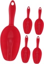 5pcs Multi-Purpose Ice Scoop Set Plastic Candy Snack and Protein Serving Spoons for Home Kitchen Buffet and Dessert Use