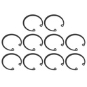 uxcell 10Pcs 50mm Internal Retaining Ring Circlip, 65 Mn Metal Internal Circlip Snap Rings C-Clips for Grooved Shafts Studs, Black