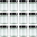 5oz Glass Jar with Metal Lids, Pack of 12 Set, herbs, spices, candy, beans