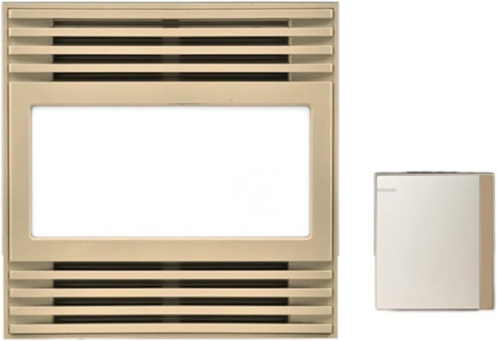 Ventilation Fan 12W Lighting Ventilation Two-in-one Exhaust Fan,Kitchen and Bathroom Square Integrated Ceiling LED Light,Bathroom Blinds Exhaust Fan with LED Light(B)