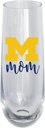 R and R Imports Michigan Wolverines 10 oz Stemless Flute mom Design Officially Licensed 2-Pack