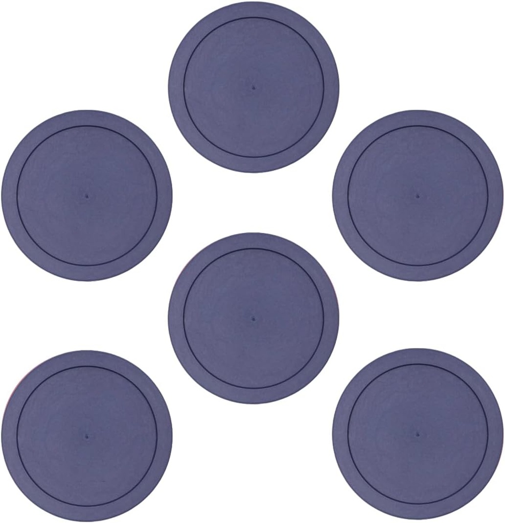 CIBI Food Storage Container Lids (2 Cups, Blue - 6PK) For Pyrex and Anchor Round Glass Containers, Dishwasher and Microwave Safe Replacement Lids