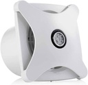 6 Inch Wall Mounted Exhaust Fan with LED Light, Quiet Bathroom Ceiling & Kitchen Ventilation Fan, 28W, IP44