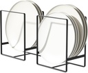Vertical plate holders, plate organizer for cabinet, for small plates(Black) 1PCS