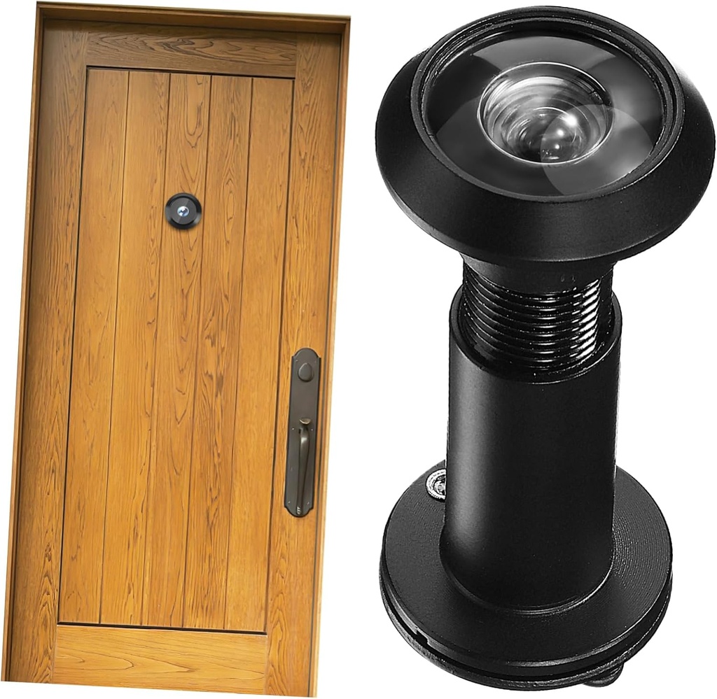 Homoyoyo 220degree Peephole Wide Angle Door Viewer Cat Eye Privacy Cover Door Viewer Front Peephole Digital