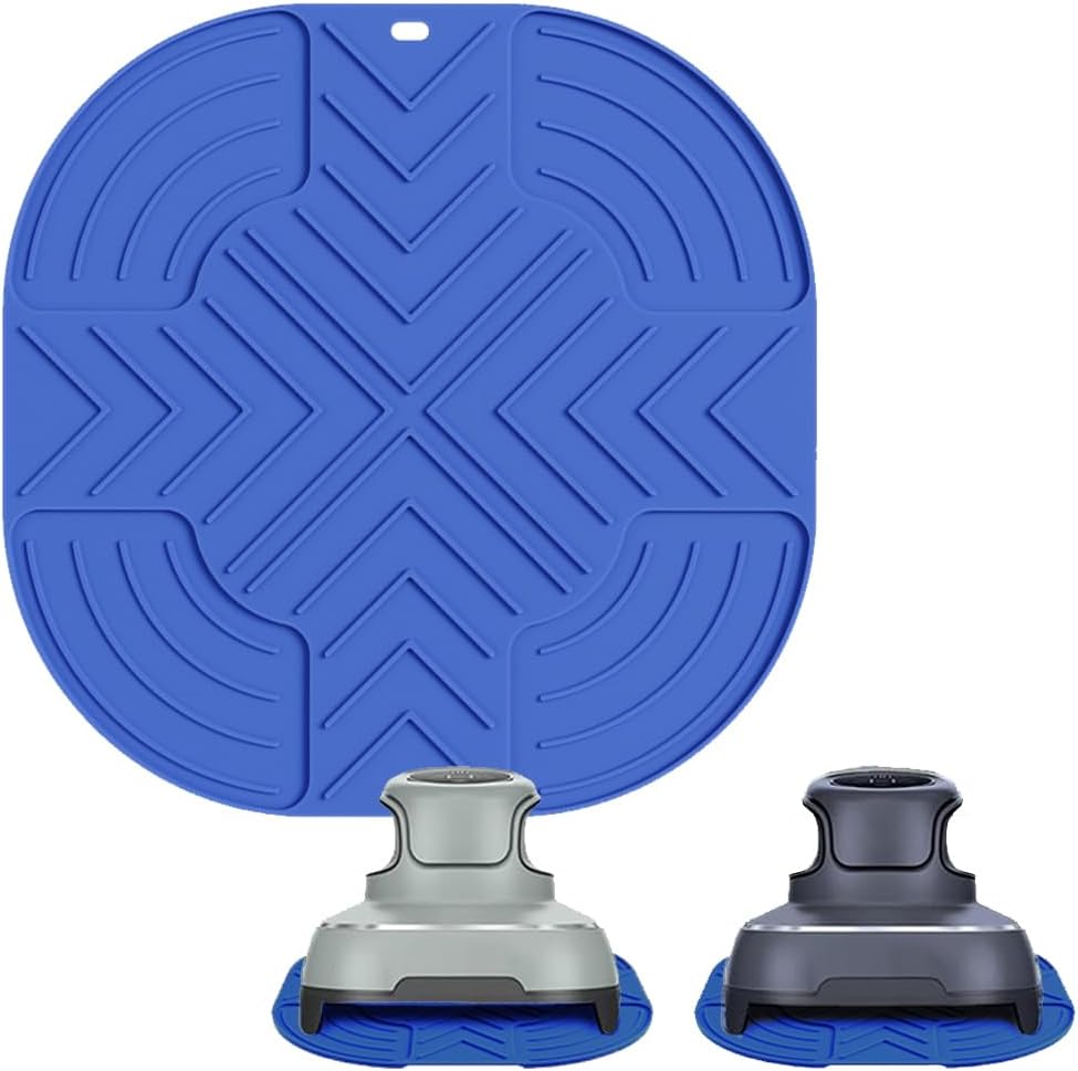 Air Fryer Trivets Suitable for Ninja Crispi- Silicone Hot Pads Potholders for Ninja Crispi Airfryer Accessories- Heat-Resistant Portable Non-Slip Kitchen Cooking Holder-Dark Blue