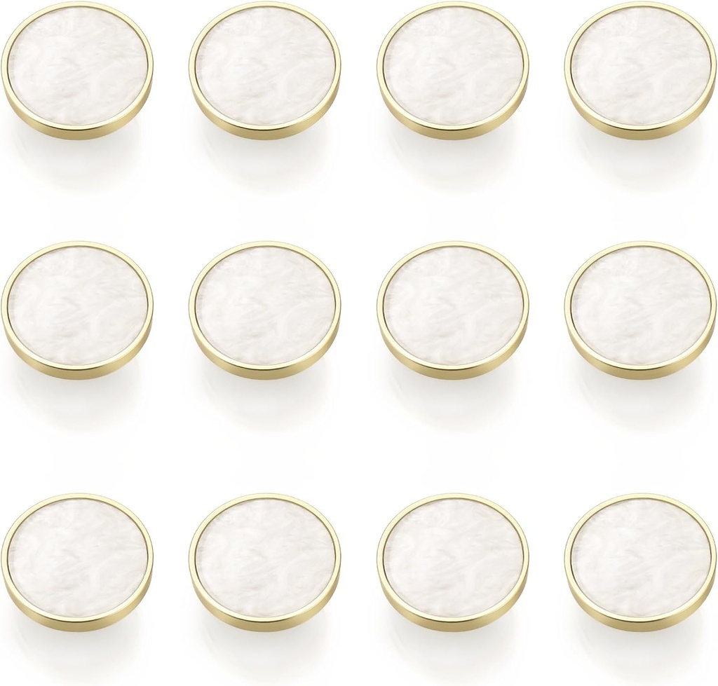 GOBEKOR 12 Pack Cabinet Knobs White Drawer Knobs Kitchen Cabinet Knobs for Dresser Drawers Pulls